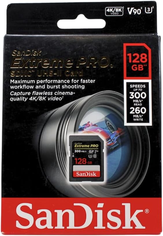 SanDisk Extreme PRO SDXC UHS-II V90 128 Go